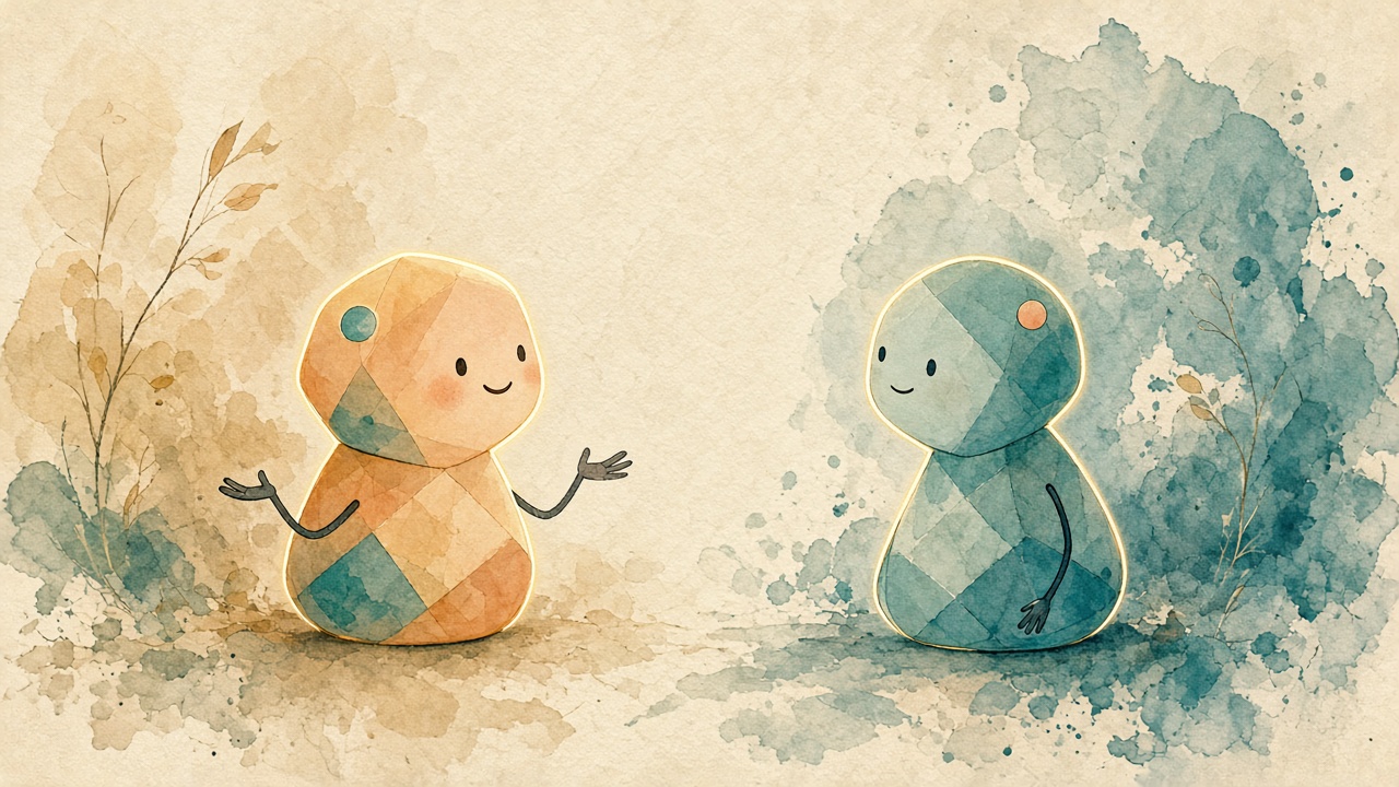 Two agents conversing